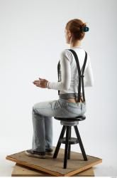 Whole Body Woman Artistic poses White Casual Slim